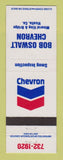 Matchbook Cover - Chevron oil gas Bob Oswalt Visalia CA LAMINATED