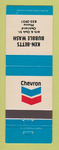 Matchbook Cover - Chevron oil gas Ken Betts Bubble Wash Oakland CA WEAR