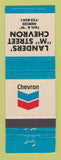 Matchbook Cover - Chevron oil gas Landers M Street Merced CA