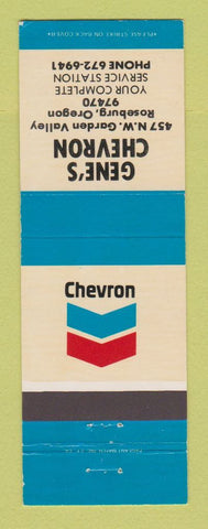 Matchbook Cover - Chevron oil gas Gene's Roseburg OR