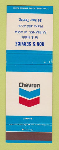 Matchbook Cover - Chevron oil gas Ron's Fairbanks AK