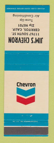 Matchbook Cover - Chevron oil gas Jim's Cerritos CA