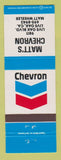 Matchbook Cover - Chevron oil gas Matt's Live Oak CA