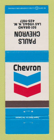 Matchbook Cover - Chevron oil gas Pauls Las Vegas NM