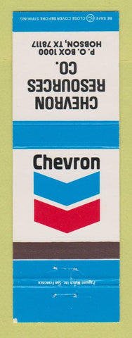 Matchbook Cover - Chevron oil gas Resources Company Hobson TX
