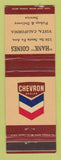 Matchbook Cover - Chevron oil gas Hank Goines Vista CA