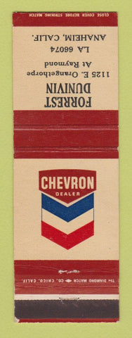 Matchbook Cover - Chevron oil gas Forrest Dunivin Anaheim CA WEAR
