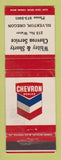 Matchbook Cover - Chevron oil gas Whitey & Shorty Silverton OR