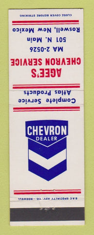 Matchbook Cover - Chevron oil gas Agee's Roswell NM