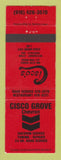 Matchbook Cover - Chevron oil gas Cisco Grove CA RED