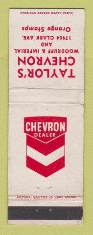 Matchbook Cover - Chevron oil gas Taylor's Downey? CA? WEAR
