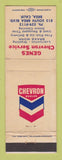 Matchbook Cover - Chevron oil gas Gene's Brea CA WEAR