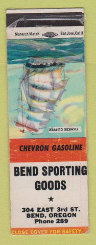 Matchbook Cover - Chevron oil gas Bend Sporting Goods Bend OR WEAR LAMINATED
