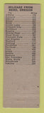 Matchbook Cover - Chevron oil gas Bend Sporting Goods Bend OR WEAR LAMINATED