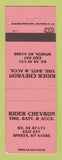Matchbook Cover - Chevron oil gas Rider Sparta KY NEON RED