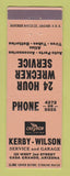 Matchbook Cover - Chevron oil gas Kerby Wilson Casa Grande AZ