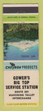Matchbook Cover - Chevron oil gas Gower's Big Top Lehighton? PA