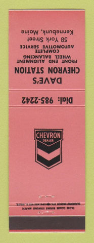 Matchbook Cover - Chevron oil gas Dave's Kennebunk ME