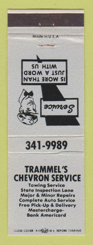 Matchbook Cover - Chevron oil gas Trammel's
