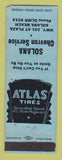 Matchbook Cover - Chevron oil gas Solana Beach CA Atlas Tires WEAR