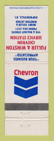Matchbook Cover - Chevron oil gas Fuller & Winston Hopkinsville KY WEAR