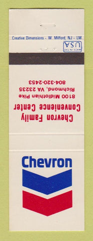 Matchbook Cover - Chevron oil gas Convenience Center Richmond VA #1