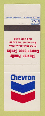 Matchbook Cover - Chevron oil gas Convenience Center Richmond VA #2