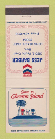 Matchbook Cover - Chevron oil gas Jess Barber Long Beach CA