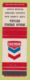Matchbook Cover - Chevron oil gas Indian Springs NV Cafe Cabins