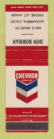 Matchbook Cover - Chevron oil gas Don Rorman Alhambra CA