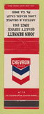 Matchbook Cover - Chevron oil gas John Bennett Long Beach CA WORN