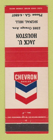 Matchbook Cover - Chevron oil gas Jack U Houston Signal Hill CA