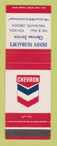 Matchbook Cover - Chevron oil gas Denny Nusbaum's Philomath OR