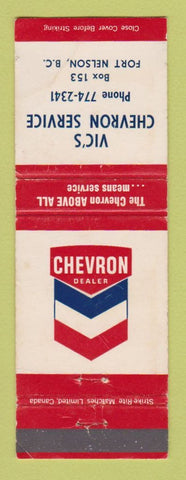 Matchbook Cover - Chevron oil gas Vic's Fort Nelson BC WEAR