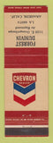 Matchbook Cover - Chevron oil gas Forrest Dunivin Anaheim CA