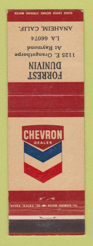 Matchbook Cover - Chevron oil gas Forrest Dunivin Anaheim CA