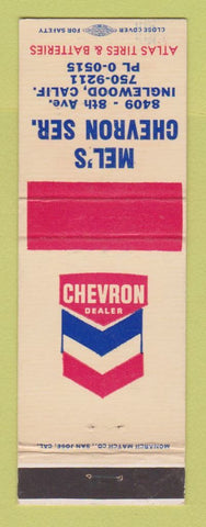 Matchbook Cover - Chevron oil gas Mel's Inglewood CA