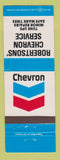 Matchbook Cover - Chevron oil gas Robertson'