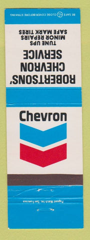 Matchbook Cover - Chevron oil gas Robertson'