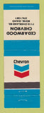 Matchbook Cover - Chevron oil gas Cedarwood Boise ID