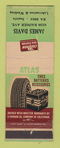 Matchbook Cover - Chevron oil gas James Davis Seattle WA WEAR