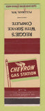 Matchbook Cover - Chevron oil gas Reggie's Pullman WA #2