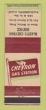 Matchbook Cover - Chevron oil gas McCoy's Sacramento CA
