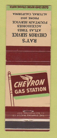 Matchbook Cover - Chevron oil gas Ray's Alturas CA WEAR