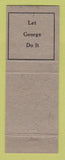 Matchbook Cover - Chevron oil gas Geo Wheeler Kalama WA low phone #