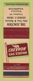 Matchbook Cover - Chevron oil gas The Junction Atlas Tires Wallula WA