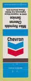 Matchbook Cover - Chevron oil gas Mike Reynolds Inglewood CA