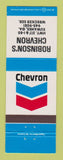 Matchbook Cover - Chevron oil gas Robinson's Suwanee GA