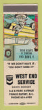 Matchbook Cover - Chevron oil gas West End Service Prince Rupert BC WEAR