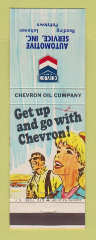 Matchbook Cover - Chevron oil gas Reading Lebanon Pottstown PA